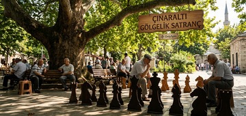 Çınaraltı Gölgelik Satranç oyun görsel
